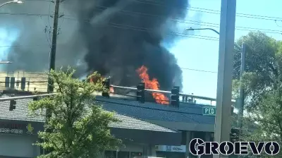 Firefighters Tackle Significant Blaze Near UNLV